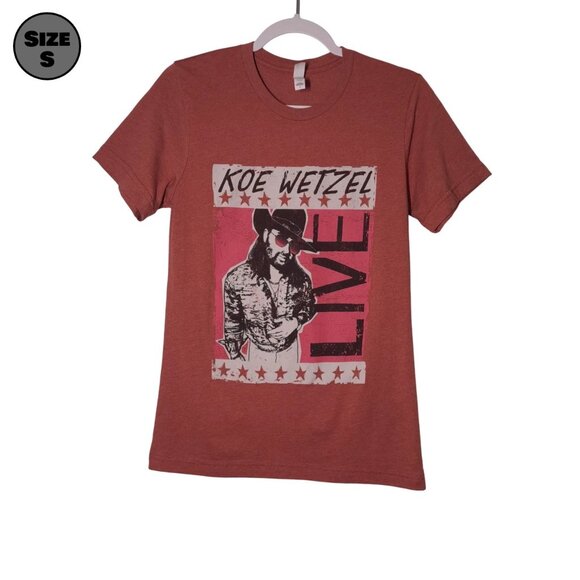 Koe Wetzel Live USED Shirt (S, Orange, Country, Rock) - Picture 1 of 7